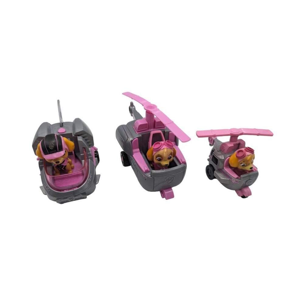 Lot of 3 Spin Master Paw Patrol Skye with Helicopters & Rescue Jet Air Vehicles - Picture 3 of 8